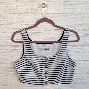 Topshop Moto Stripe Crop Top | SIZE 6
